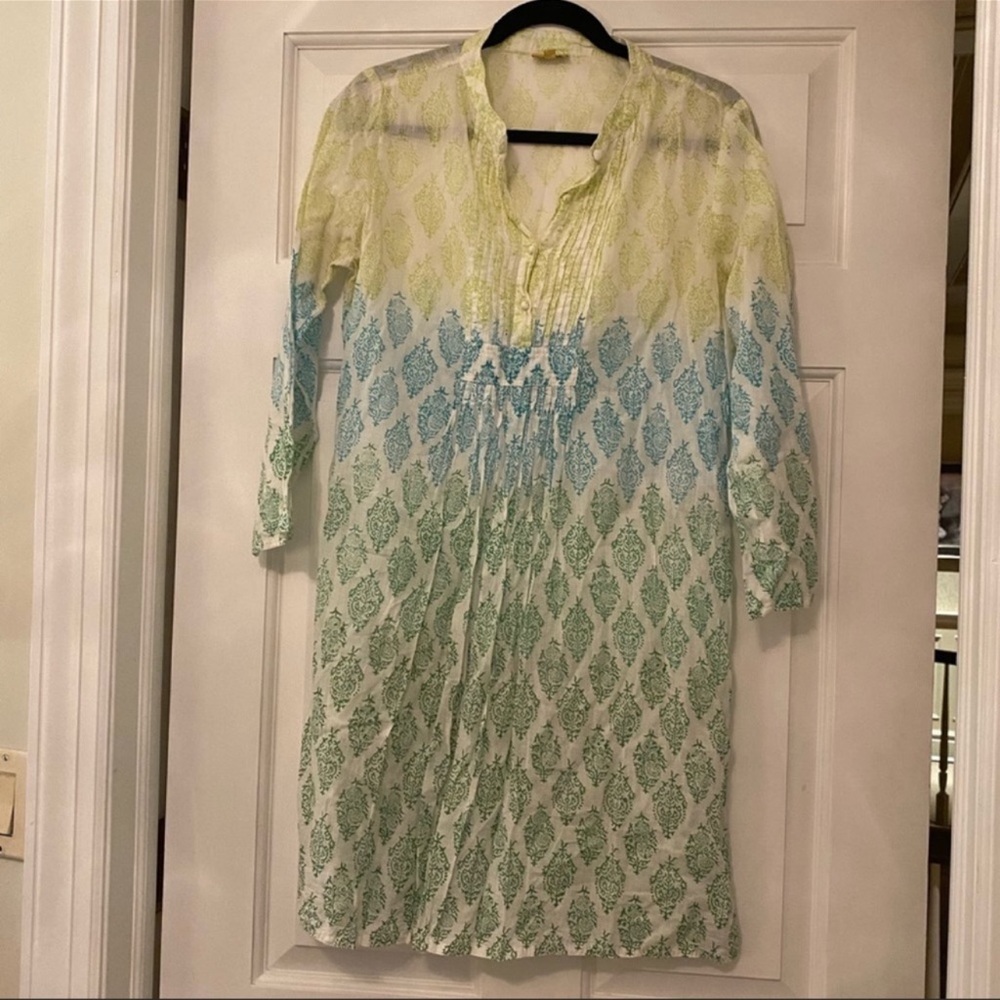 Roberta Roller Rabbit Block Print Cotton Tunic - image 1